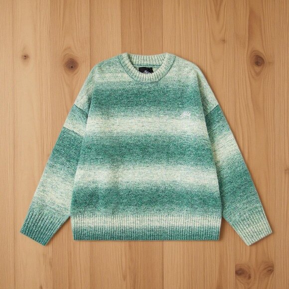 Stussy Gradient Button Knit Long-Sleeved Sweater - Picture 1 of 9